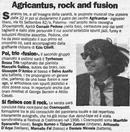 Agricantus, rock and fusion