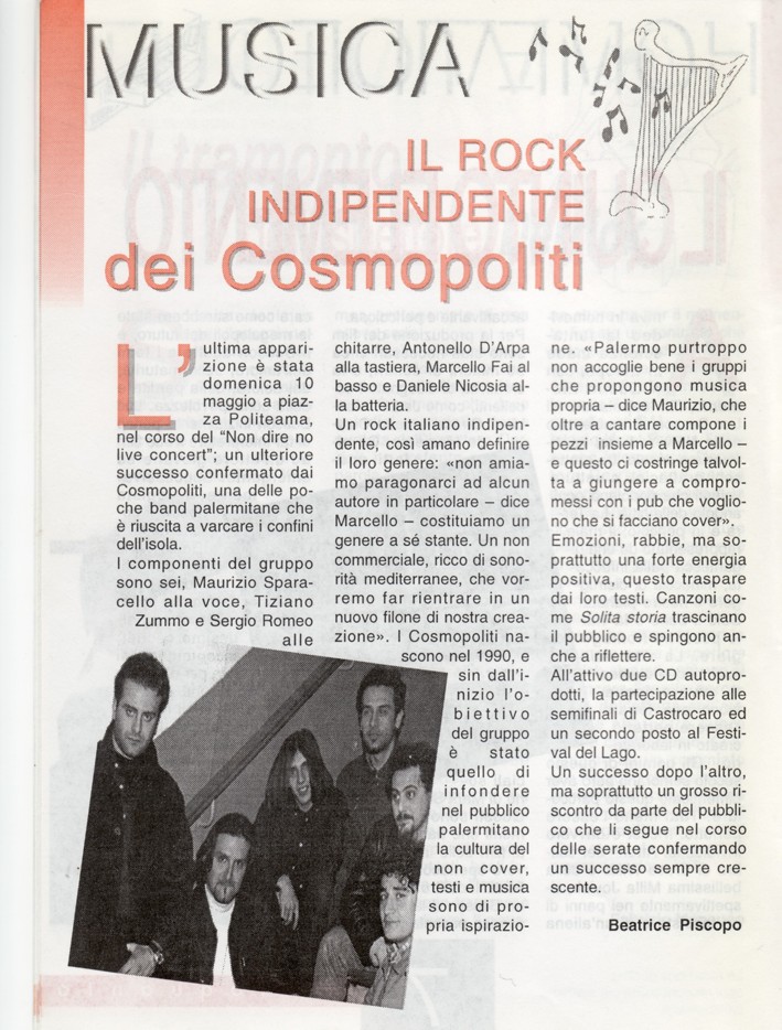 Il Rock indipendente dei Cosmopòliti